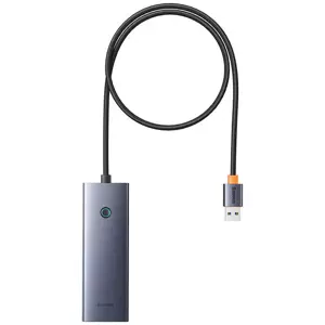 USB Hub Baseus Hub UltraJoy Series Lite 4-Port 50cm (USB to USB3.0*4+Type-C5V) (szary)