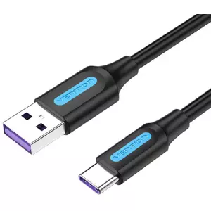 Kabel Vention USB 2.0 A to USB-C Cable CORBD 5A 0.5m Black Type PVC