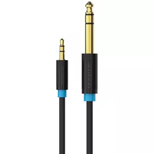 Kabel Vention Audio Cable TRS 3.5mm to 6.35mm BABBF 1m, Black