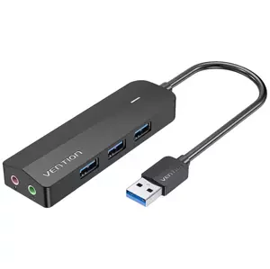 USB Hub Vention Hub USB 3.0 3-Port with Sound Card 2x TRS 3,5mm CHIBB 0.15m Black