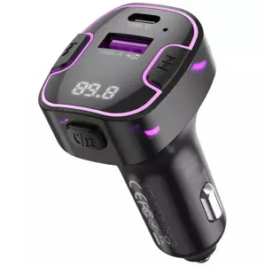 Nabíječka XO Car charger  BCC12 Bluetooth MP3+5V3.1A (black)