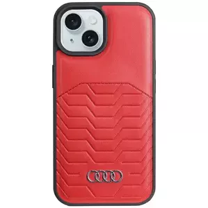 Kryt Audi Synthetic Leather MagSafe iPhone 15 Plus 6.7" red hardcase AU-TPUPCMIP15M-GT/D3-RD (AU-TPUPCMIP15M-GT/D3-RD)