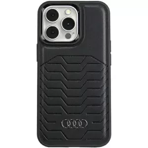 Kryt Audi Synthetic Leather MagSafe iPhone 15 Pro 6.1" black hardcase AU-TPUPCMIP15P-GT/D3-BK (AU-TPUPCMIP15P-GT/D3-BK)