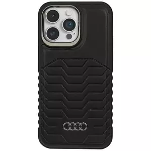 Kryt Audi Synthetic Leather MagSafe iPhone 15 Pro Max 6.7" black hardcase AU-TPUPCMIP15PM-GT/D3-BK (AU-TPUPCMIP15PM-GT/D3-BK)