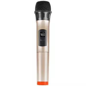 Mikrofon PULUZ PU628J 3.5mm UHF wireless dynamic microphone (gold)