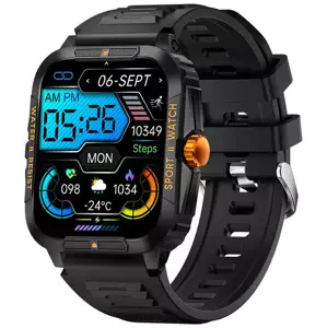 Smart hodinky Colmi P76 smartwatch (black and orange)
