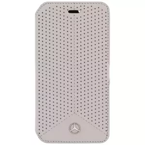 Pouzdro Mercedes - Apple iPhone 6/6S Booklet Case Pure Line Leather - Grey (MEFLBKP6PEGR)