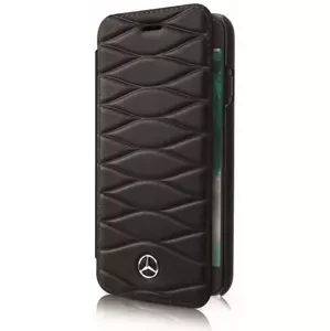 Pouzdro Mercedes - Samsung Galaxy S8 Plus G955 Booklet Case Pattern Line Leather - Black (MEFLBKS8LWHCLBK)
