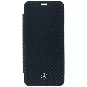Pouzdro Mercedes - Samsung Galaxy S9 Plus G965 Booklet Case Dynamic Line Carbon - Black (MEFLBKS9LCFBK)
