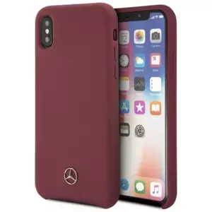 Kryt Mercedes - Apple iPhone X Hard Case Silicone - Red (MEHCPXSILRE)