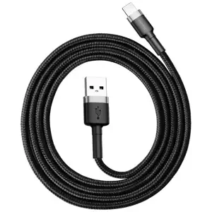 Kabel Baseus Cafule USB Lightning Cable 2,4A 1m (Gray+Black) (6953156274976)