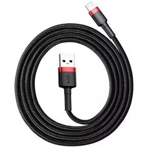 Kabel Baseus Cafule USB Lightning Cable 1,5A 2m (Black+Red) (6953156275027)