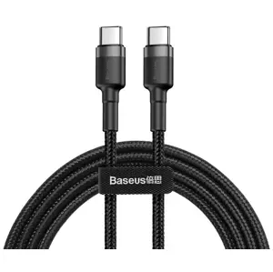 Kabel Baseus Cafule Cable USB-C PD 2.0 QC 3.0 60W 1m (Black+Gray)(6953156285200)