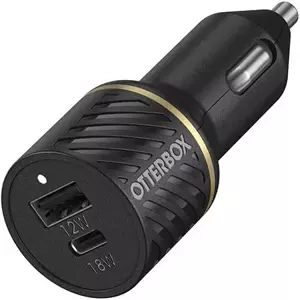 Nabíječka do auta Otterbox Car Charger 30W - USB-C 18W + USB-A 12W U black (78-52545)