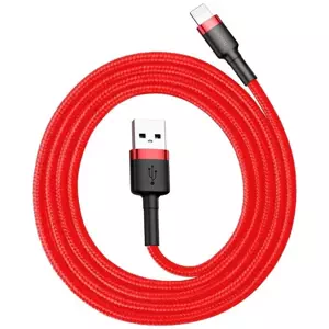 Kabel Baseus Cafule USB Lightning cable 2.4A 1m (black + red) (6953156274969)