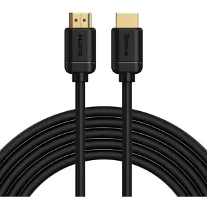Kabel Baseus 2x HDMI 2.0 4K 30Hz Cable, 3D, HDR, 18Gbps, 5m (black)