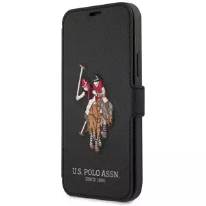 Pouzdro US Polo USFLBKP12LPUGFLBK iPhone 12 Pro Max 6,7" czarny/black book Polo Embroidery Collection (USFLBKP12LPUGFLBK)
