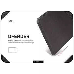 UNIQ Dfender laptop Sleeve 16" charcoal black (UNIQ-DFENDER(16)-BLACK)