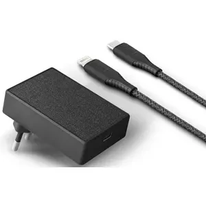 Nabíječka UNIQ Votre Slim USB-C PD 18W MFI + cable USB-C-lightning charcoal black (UNIQ-VOTRESLBUN(EU)-BLK)