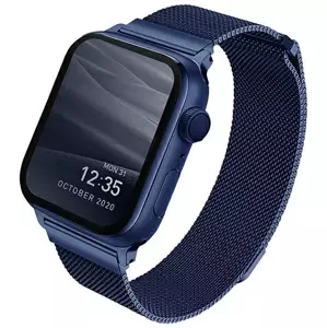 Řemínek UNIQ strap Dante Apple Watch Series 4/5/6/SE 40mm. Stainless Steel marine blue (UNIQ-40MM-DANBLU)