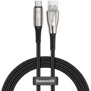 Kabel Baseus Water Drop-shaped Cable USB to Type-C, LED, 66W, 6A, 1m (black)