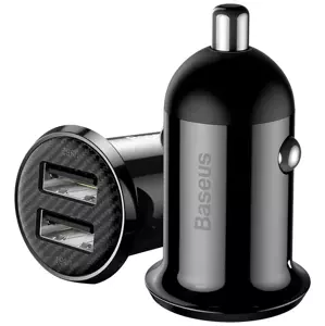Nabíječka do auta Baseus Grain Pro Car Charger 2x USB 4.8A (black) (6953156202009)