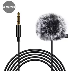 Mikrofon Puluz Jack Lavalier Wired Condenser Recording Microphone 3m Jack 3.5mm PU3045