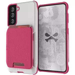 Kryt Ghostek Exec4 Pink Leather Flip Wallet Case for Samsung Galaxy S21