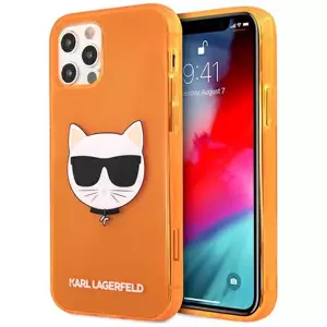 Kryt Karl Lagerfeld KLHCP12LCHTRO iPhone 12 Pro Max 6,7" orange hardcase Glitter Choupette Fluo (KLHCP12LCHTRO)