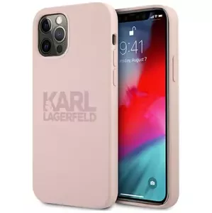 Kryt Karl Lagerfeld KLHCP12LSTKLTLP iPhone 12 Pro Max 6,7" Silicone Stack Logo pink (KLHCP12LSTKLTLP)