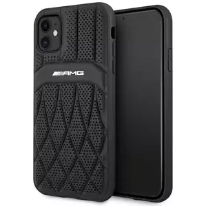 Kryt AMG AMHCN61OSDBK iPhone 11 6,1" black hardcase Leather Curved Lines (AMHCN61OSDBK)