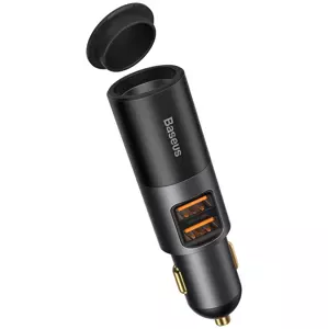 Nabíječka do auta Baseus Share Together Fast Charge Car Charger with Cigarette Lighter Expansion Port, 2x USB, 120W (Gray) (6953156206700)