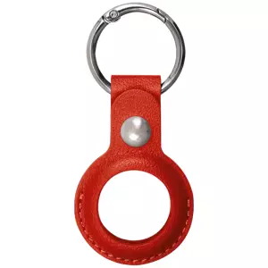 Pouzdro XQISIT Faux Leather Keyring for AirTag red (46345)
