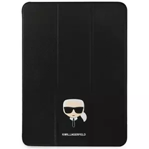 Pouzdro Karl Lagerfeld KLFC12OKHK iPad 12.9" Pro 2021 Book Cover black Saffiano Karl Head (KLFC12OKHK)