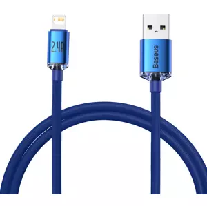 Kabel Baseus Crystal cable USB to Lightning, 2.4A, 1.2m (blue)