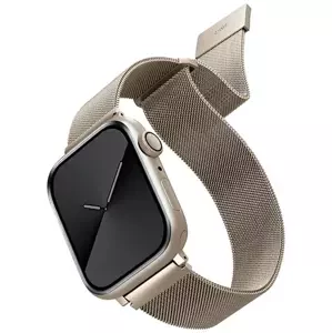 Řemínek UNIQ strap Dante Apple Watch Series 4/5/6/7/SE 38/40/41mm. Stainless Steel starlight (UNIQ-41MM-DANSLGT)