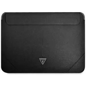 Pouzdro Guess Sleeve GUCS16PSATLK 16" black Saffiano Triangle Logo (GUCS16PSATLK)