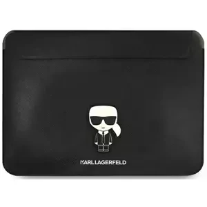 Pouzdro Karl Lagerfeld Sleeve KLCS16PISFBK 16" black Saffiano Ikonik Karl (KLCS16PISFBK)