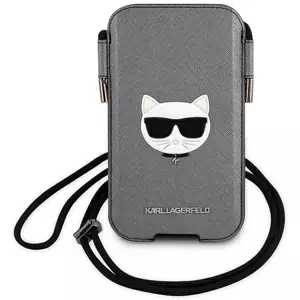 Pouzdro Karl Lagerfeld Bag KLHCP12LOPHCHG 6,7" grey hardcase Saffiano Ikonik Choupette Head (KLHCP12LOPHCHG)
