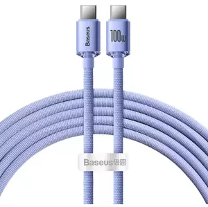 Kabel Baseus Crystal Shine cable USB-C to USB-C, 100W, 1.2m (purple)