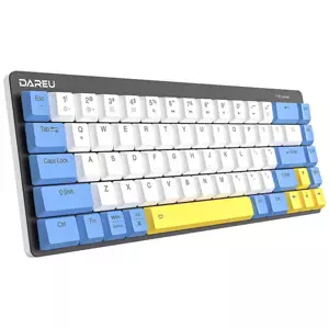 Klávesnice Wireless mechanical keyboard Dareu EK868 Bluetooth (white&blue&yellow))