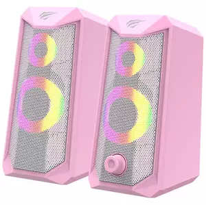 Reproduktor Havit SK202 Computer speakers 2.0 RGB (pink)