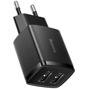 Nabíječka Baseus Compact Quick Charger, 2x USB, 10.5W (black)