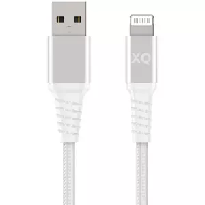Kabel XQISIT Cotton braided Lightn. to USB-A 2.0 200cm U white (48060)