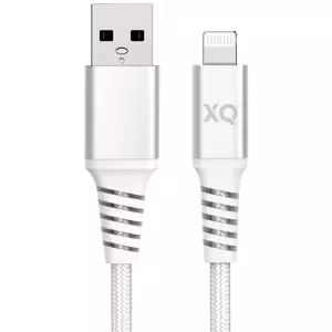 Kabel XQISIT NP Cotton braided Lightn. to USB-A 2.0 200c white (50884)