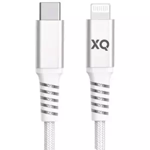 Kabel XQISIT NP Cotton braided Lightn. to USB-C 3.0 200cm white (50889)