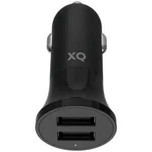 Nabíječka do auta XQISIT NP Car Charger 4.8A Dual USB-A black (50933)