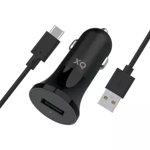 Nabíječka do auta XQISIT NP Car Charger 2.4A Single USB-A to USB-C black (50934)