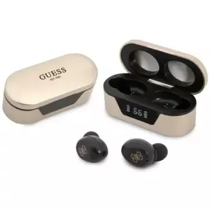 Sluchátka Guess GUTWST31ED TWS Bluetooth earphones + docking station gold (GUTWST31ED)