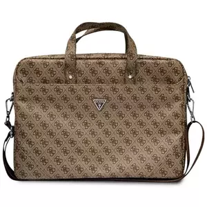 Pouzdro Guess Torba GUCB15P4TW 16" brown Saffiano 4G Hot Stamp Triangle Logo (GUCB15P4TW)